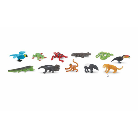 Plastic toy wild animals rainforest 11 pcs