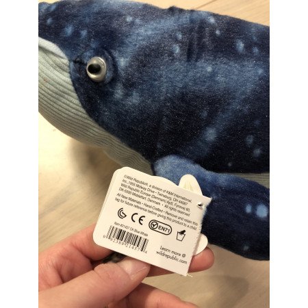 Plush blue whale cuddle/soft toy 50 cm