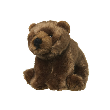 Plush soft toy animal brown bear 18 cm