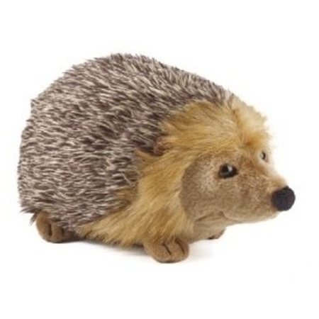 Plush brown hedgehog cuddle toy 23 cm