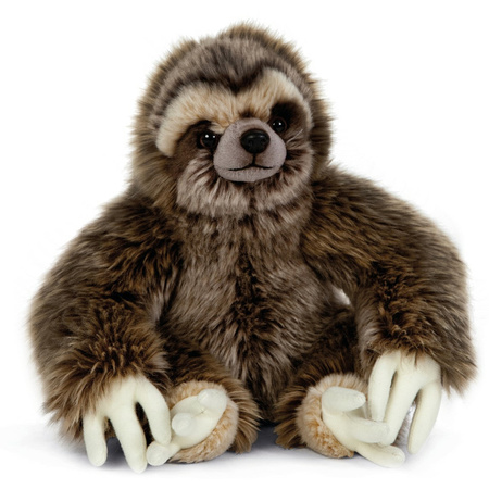 Plush brown sloth cuddle toy 30 cm