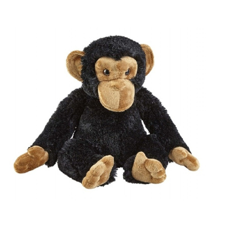 Plush black chimpanzee monkey cuddle toy 30 cm