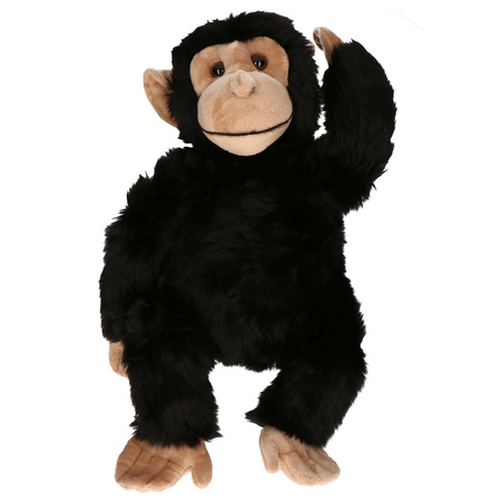 Plush black chimpanzee monkey cuddle toy 50 cm