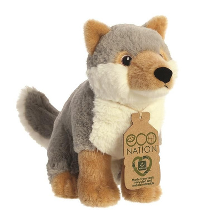 Plush soft toy animal  grey wolf 23 cm