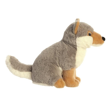 Plush soft toy animal  grey wolf 23 cm