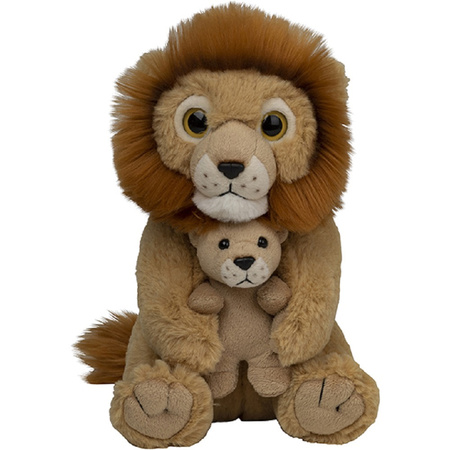 Plush soft toy family Lion mother and kid 22 cm
