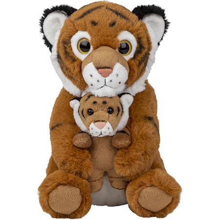 Plush soft toy family Tiger mother and kid 22 cm