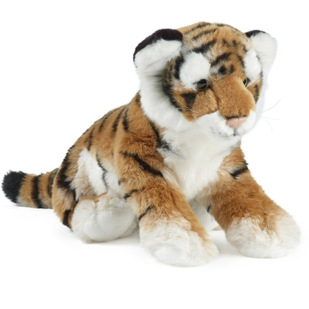 Plush brown tiger cuddle toy 35 cm