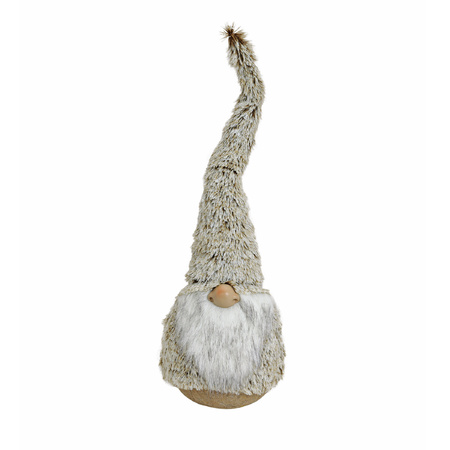 Pluche gnome/dwerg decoratie pop/knuffel grijs 45 x 14 cm