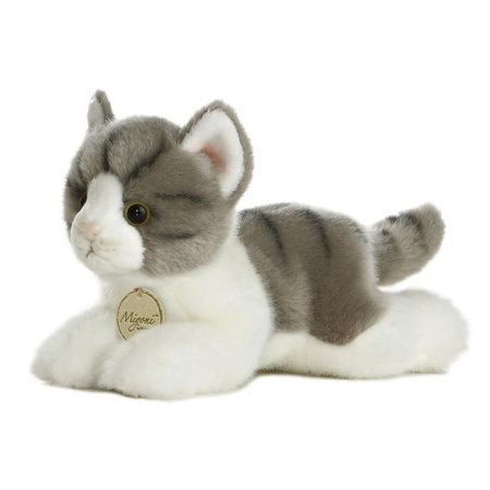 Cat grey soft toy 20 cm