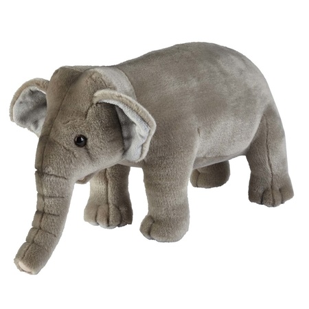 Plush grey elephant cuddle toy 28 cm