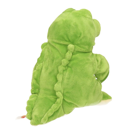 Pluche groene krokodil/krokodillen handpop knuffel 30 cm speelgoed