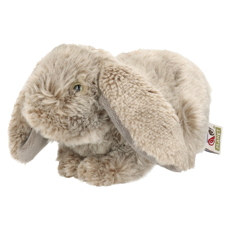 Pluche hangoor konijn grijs knuffel van 21 cm