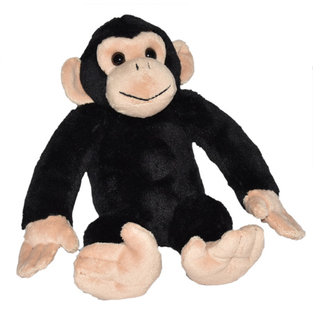 Pluche knuffel chimpansee aap van 20 cm