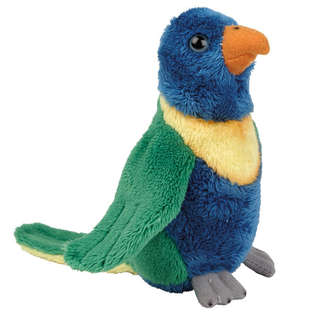 Soft toy animals Lori parakeet bird 15 cm