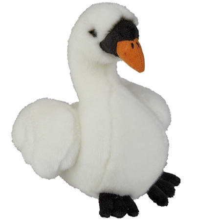 Soft toy animals white Swan bird 18 cm
