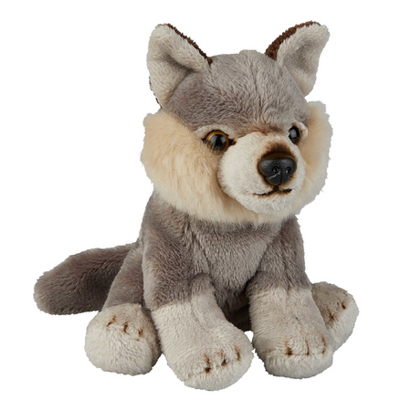 Soft toy animals Grey Wolf 15 cm