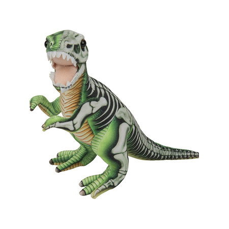 Set of 2x Soft toys Dino animals T-Rex and Triceratops 30 cm