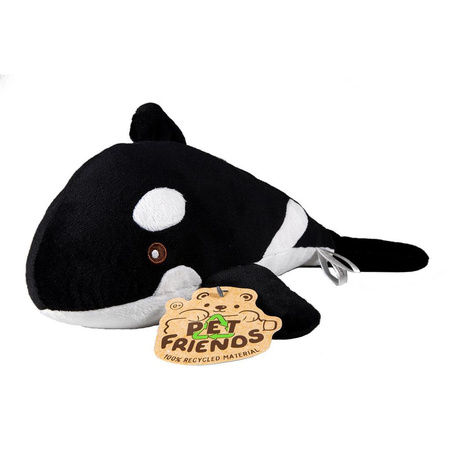 Soft toy animal cuddle orca black/white 40 cm