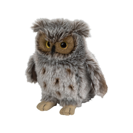 Plush soft toy animal great horned Owl bird 18 cm