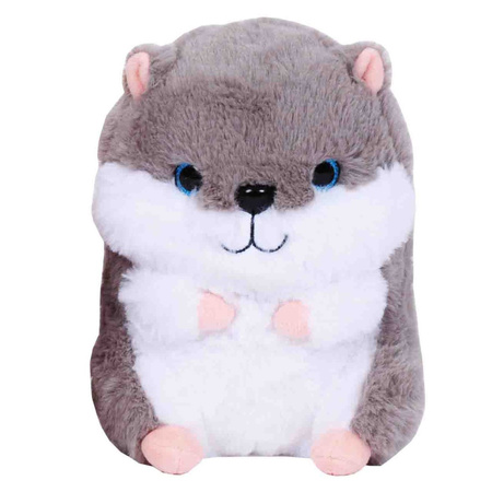 Soft toy animal grey hamster 19 cm