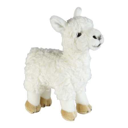 Pluche witte lama/alpaca knuffel 32 cm