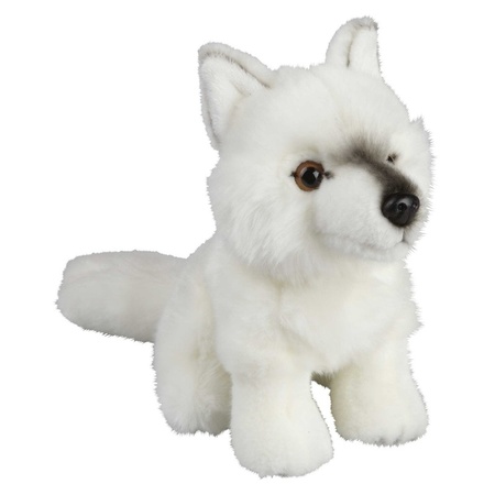 Pluche witte poolwolf/wolven knuffel 18 cm speelgoed