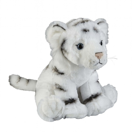 Plush white tiger cuddle toy 30 cm