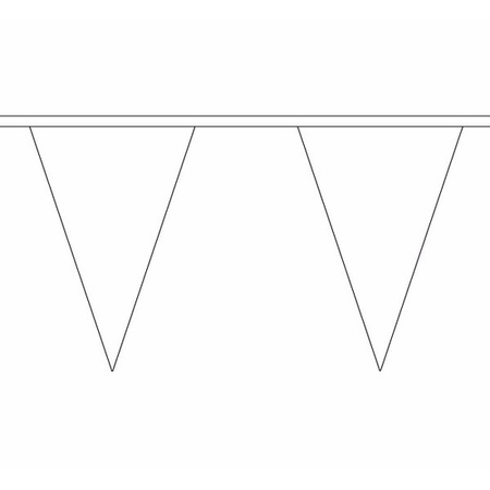 White triangle bunting flags 5 meter