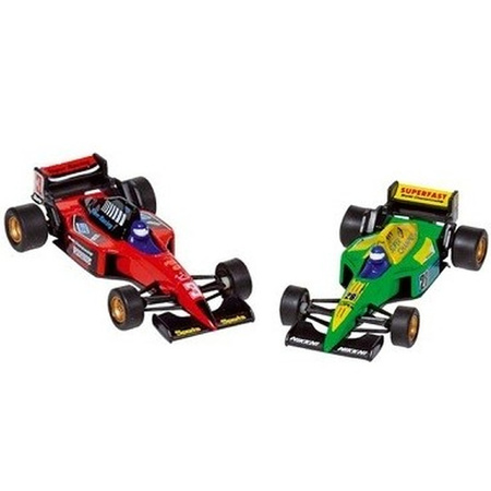 Race cars toys set 2x Formula 1 cars 10 cm