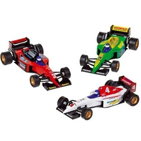 Race cars toys set 3x Formula 1 cars 10 cm