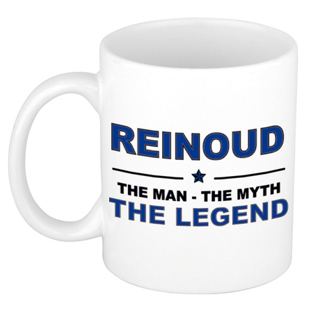 Reinoud The man, The myth the legend cadeau koffie mok / thee beker 300 ml