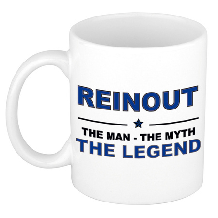 Reinout The man, The myth the legend cadeau koffie mok / thee beker 300 ml