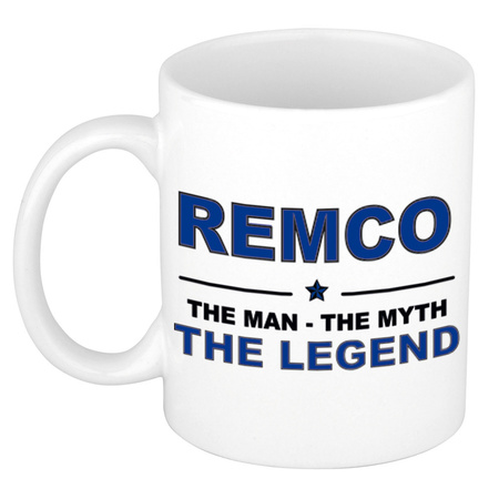Remco The man, The myth the legend cadeau koffie mok / thee beker 300 ml