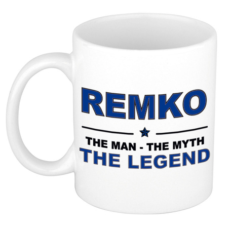 Remko The man, The myth the legend cadeau koffie mok / thee beker 300 ml