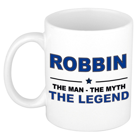 Robbin The man, The myth the legend cadeau koffie mok / thee beker 300 ml