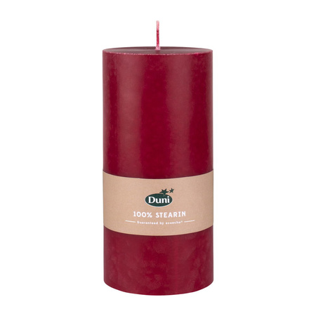 Burgundy/ bordeaux red pillar candles 15 x 7 cm 50 burning hours