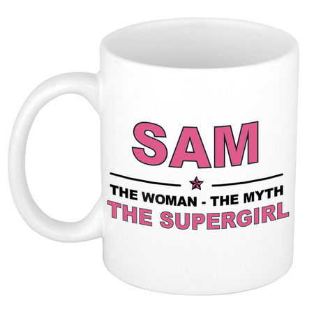 Sam The woman, The myth the supergirl cadeau koffie mok / thee beker 300 ml