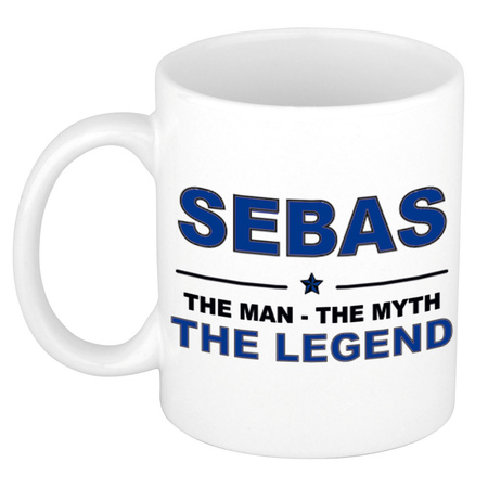 Sebas The man, The myth the legend cadeau koffie mok / thee beker 300 ml