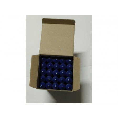 Set van 25x donkerblauwe kaarsen/dinerkaarsen 18 cm 7-8 branduren