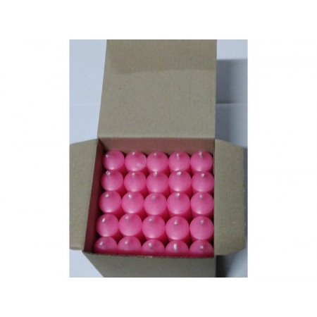 Set of 25x pink dining candles 18 cm 7-8 hours