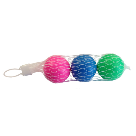 Set of 3x colored beachball balls 5 cm