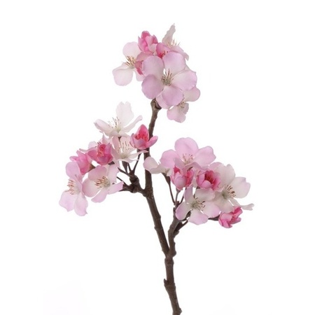 Set van 6x stuks roze appelbloesem kunstbloem/tak met 17 bloemetjes 36 cm