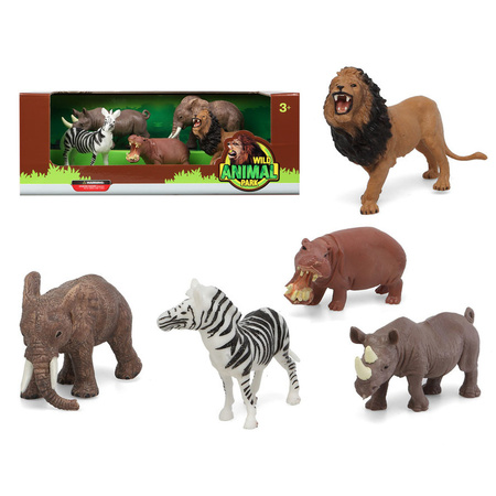 Speelgoed safari jungle dieren figuren 5x stuks