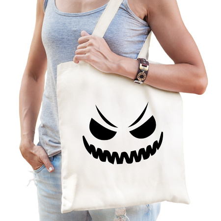 Ghost face cotton bag white for women and men