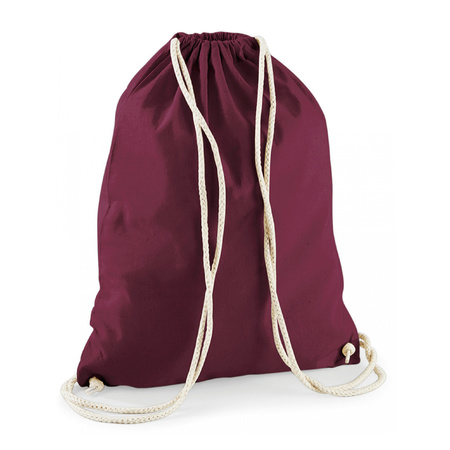 Cotton sport swimming backpack 46 x 37 cm in color dark red