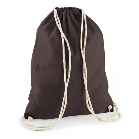 Cotton sport swimming backpack 46 x 37 cm in color brown