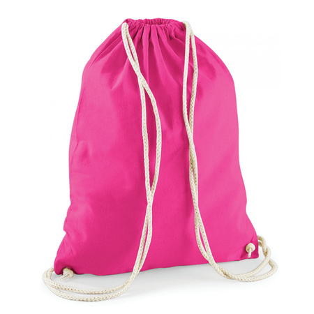 Cotton sport swimming backpack 46 x 37 cm in color fuchsia