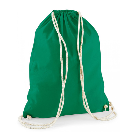 Cotton sport swimming backpack 46 x 37 cm in color green