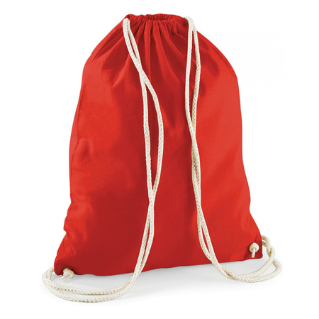Cotton sport swimming backpack 46 x 37 cm in color red